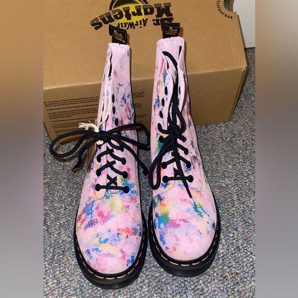 NIB Dr. Martens 1460 Pascal Rainbow burst!! - Picture 3 of 5